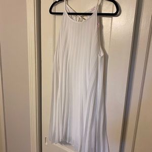 White Pleated Dress
